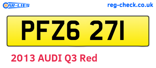 PFZ6271 are the vehicle registration plates.