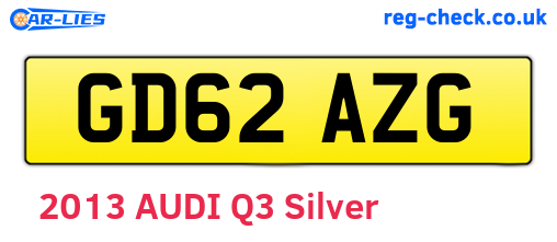 GD62AZG are the vehicle registration plates.