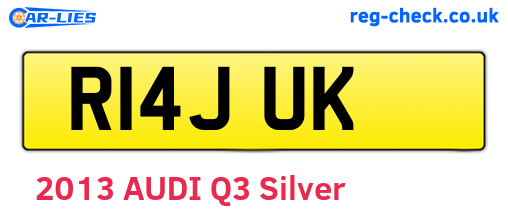 R14JUK are the vehicle registration plates.