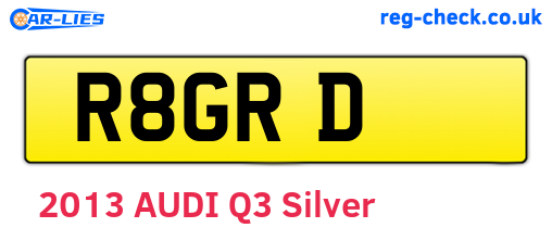 R8GRD are the vehicle registration plates.