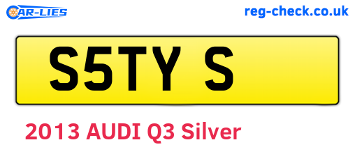 S5TYS are the vehicle registration plates.