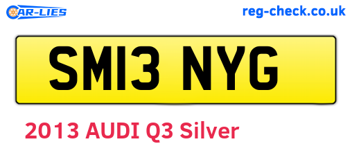SM13NYG are the vehicle registration plates.