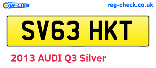 SV63HKT are the vehicle registration plates.