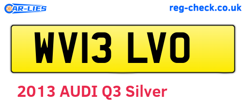 WV13LVO are the vehicle registration plates.