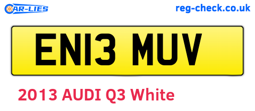 EN13MUV are the vehicle registration plates.