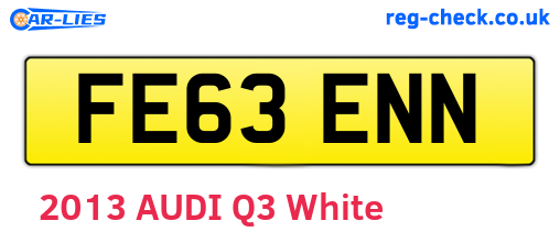 FE63ENN are the vehicle registration plates.