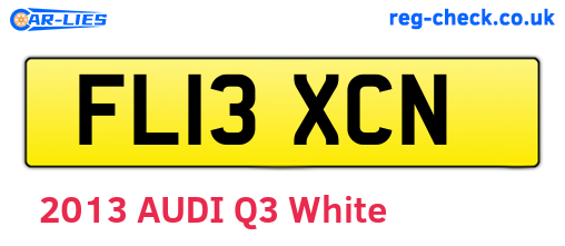 FL13XCN are the vehicle registration plates.