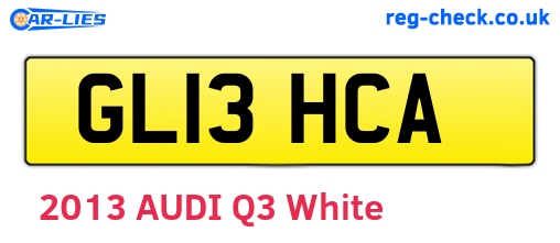 GL13HCA are the vehicle registration plates.