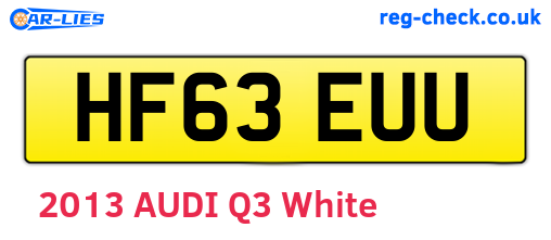 HF63EUU are the vehicle registration plates.