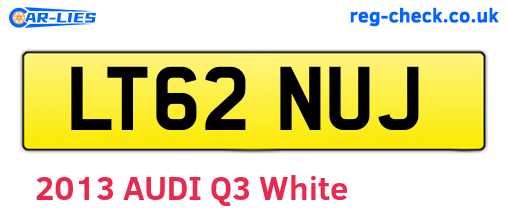 LT62NUJ are the vehicle registration plates.