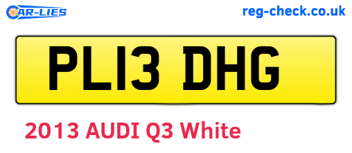 PL13DHG are the vehicle registration plates.