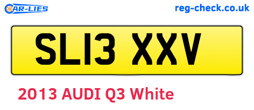 SL13XXV are the vehicle registration plates.