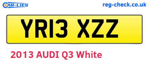 YR13XZZ are the vehicle registration plates.