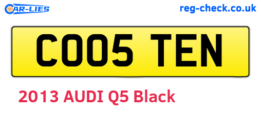 CO05TEN are the vehicle registration plates.