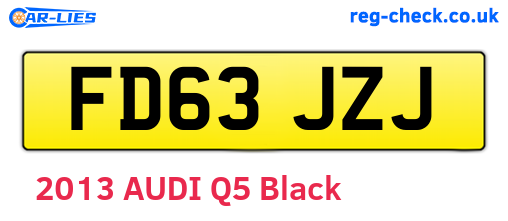 FD63JZJ are the vehicle registration plates.