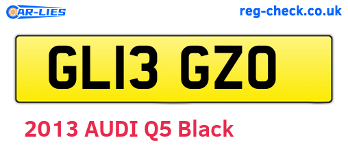 GL13GZO are the vehicle registration plates.