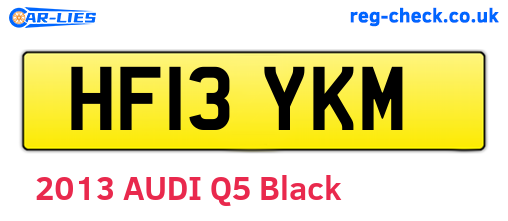 HF13YKM are the vehicle registration plates.