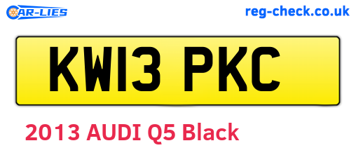 KW13PKC are the vehicle registration plates.