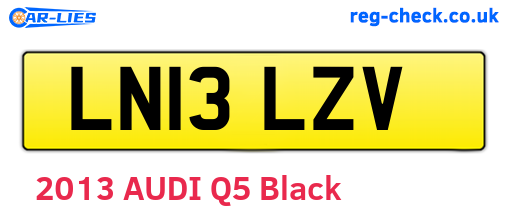 LN13LZV are the vehicle registration plates.