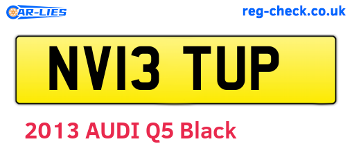 NV13TUP are the vehicle registration plates.