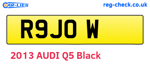 R9JOW are the vehicle registration plates.