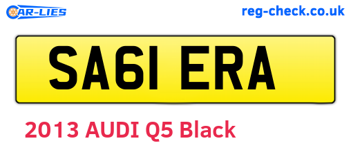 SA61ERA are the vehicle registration plates.