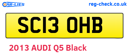 SC13OHB are the vehicle registration plates.