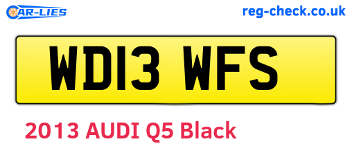 WD13WFS are the vehicle registration plates.