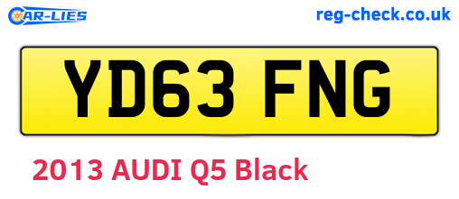 YD63FNG are the vehicle registration plates.