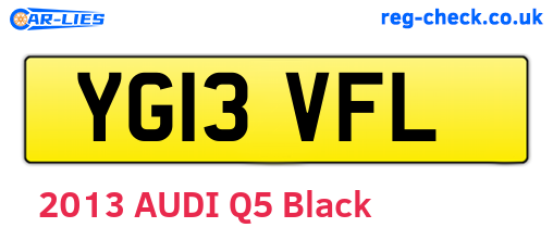 YG13VFL are the vehicle registration plates.