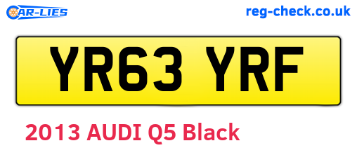 YR63YRF are the vehicle registration plates.