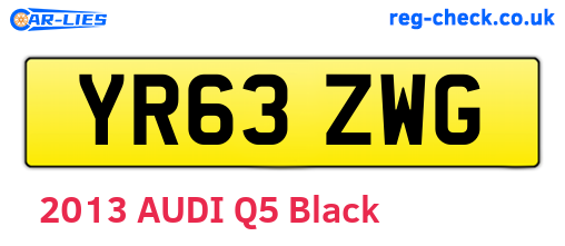 YR63ZWG are the vehicle registration plates.