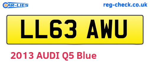 LL63AWU are the vehicle registration plates.