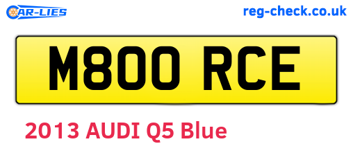 M800RCE are the vehicle registration plates.