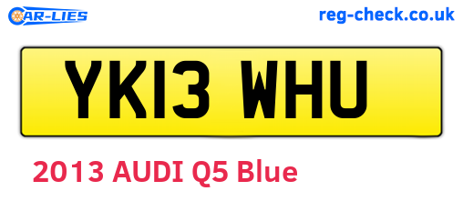 YK13WHU are the vehicle registration plates.
