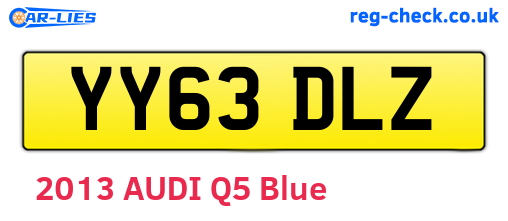 YY63DLZ are the vehicle registration plates.