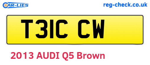 T31CCW are the vehicle registration plates.