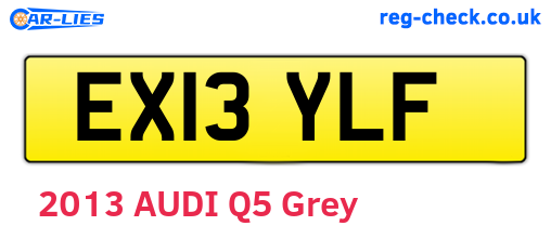 EX13YLF are the vehicle registration plates.