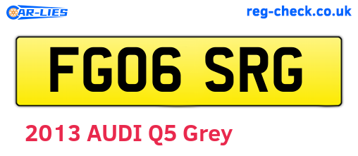 FG06SRG are the vehicle registration plates.