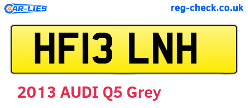 HF13LNH are the vehicle registration plates.