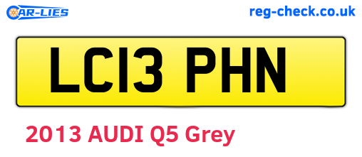 LC13PHN are the vehicle registration plates.