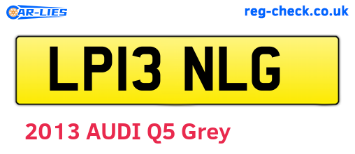 LP13NLG are the vehicle registration plates.