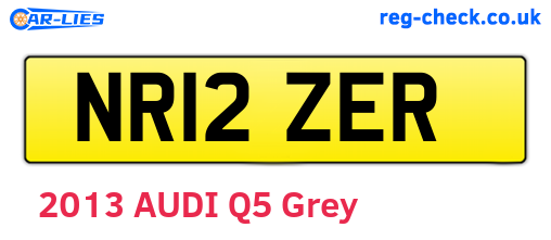 NR12ZER are the vehicle registration plates.