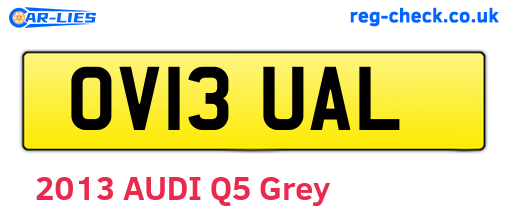 OV13UAL are the vehicle registration plates.