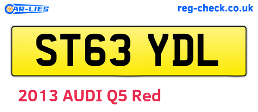 ST63YDL are the vehicle registration plates.