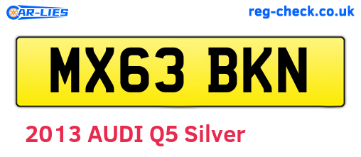 MX63BKN are the vehicle registration plates.