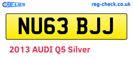 NU63BJJ are the vehicle registration plates.