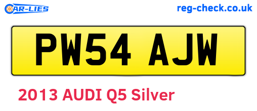 PW54AJW are the vehicle registration plates.