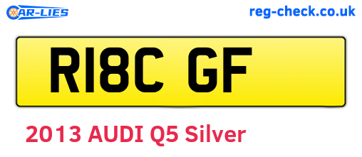 R18CGF are the vehicle registration plates.