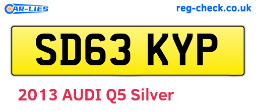 SD63KYP are the vehicle registration plates.